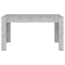 Mesa de comedor contrachapada gris hormigón 140x74,5x76 cm