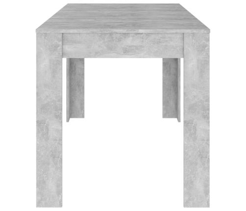 Mesa de comedor contrachapada gris hormigón 140x74,5x76 cm