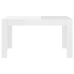 Mesa de comedor de aglomerado blanco brillante 140x74,5x76 cm