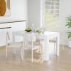 Mesa de comedor de aglomerado blanco brillante 140x74,5x76 cm