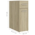 Armario boticario madera contrachapada color roble 20x45,5x60cm