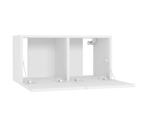 Mueble de TV colgante blanco 60x30x30 cm