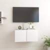 Mueble de TV colgante blanco 60x30x30 cm