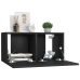 Mueble de TV colgante negro 60x30x30 cm