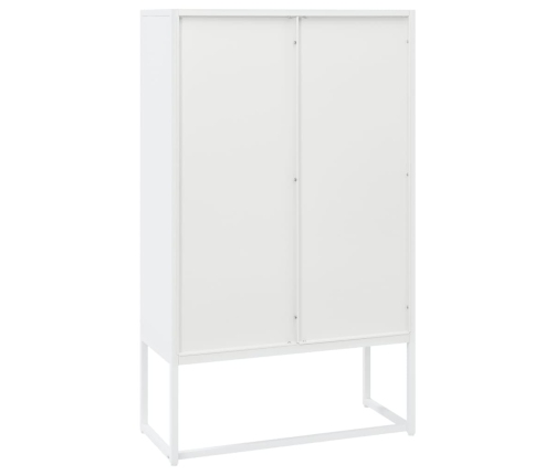 Aparador de acero blanco 80x35x135 cm