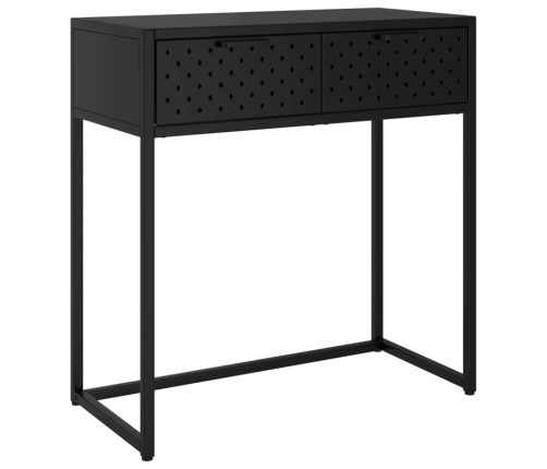 Mesa consola de acero negra 72x35x75 cm