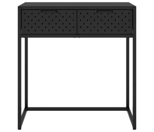 Mesa consola de acero negra 72x35x75 cm