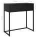 Mesa consola de acero negra 72x35x75 cm