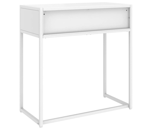 Mesa consola de acero blanca 72x35x75 cm