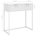 Mesa consola de acero blanca 72x35x75 cm