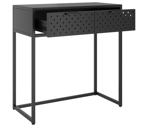 Mesa consola de acero antracita 72x35x75 cm