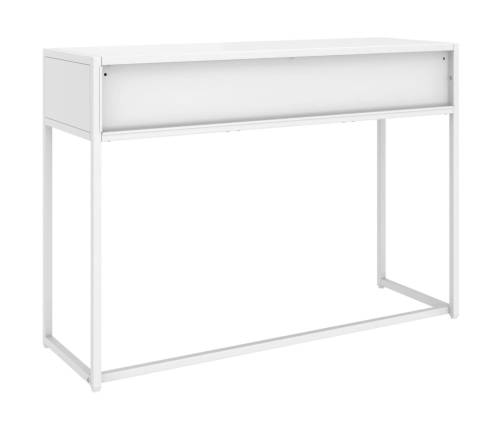 Mesa consola de acero blanca 106x35x75 cm