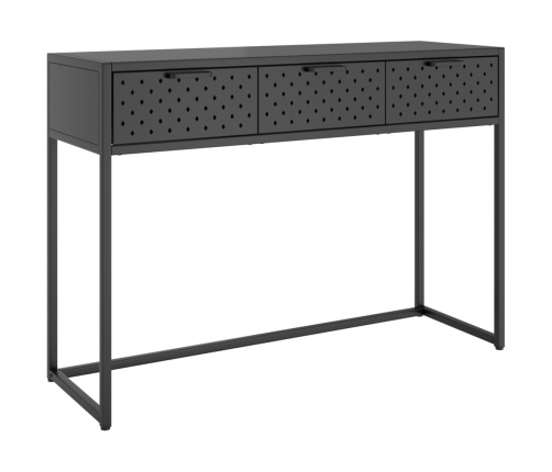 vidaXL Mesa consola de acero antracita 106x35x75 cm