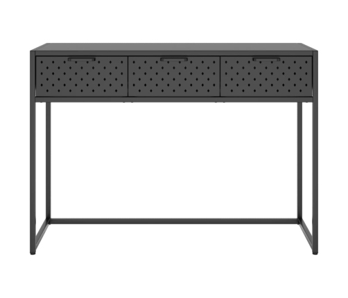 Mesa consola de acero antracita 106x35x75 cm