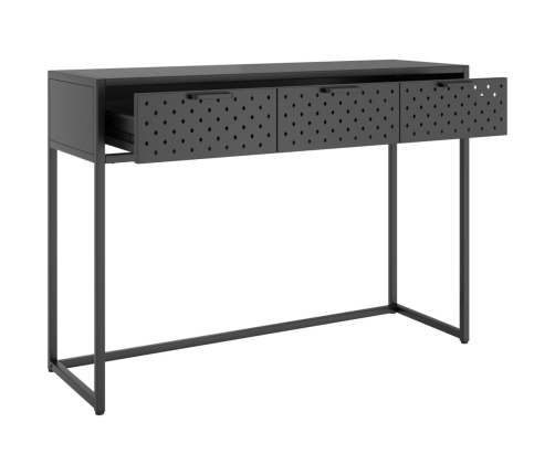 Mesa consola de acero antracita 106x35x75 cm