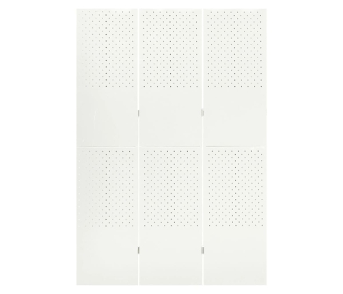 Biombo divisor de 3 paneles acero blanco 120x180 cm