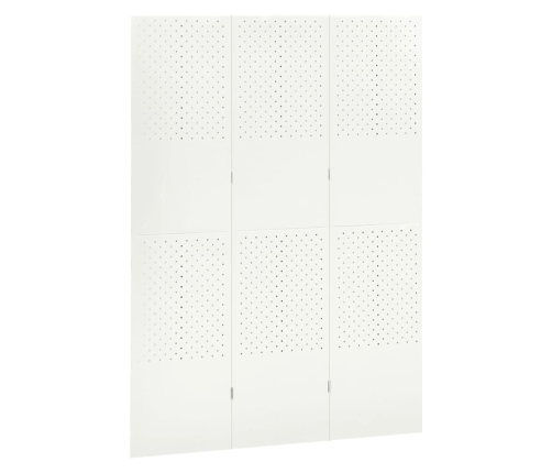 Biombo divisor de 3 paneles acero blanco 120x180 cm