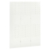 Biombo divisor de 3 paneles acero blanco 120x180 cm