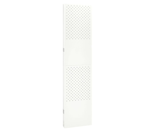 Biombo divisor de 3 paneles acero blanco 120x180 cm