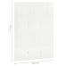 Biombo divisor de 3 paneles acero blanco 120x180 cm