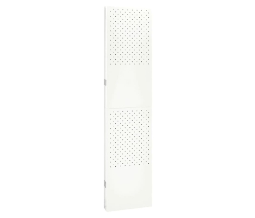 Biombo divisor de 4 paneles acero blanco 160x180 cm