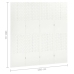 Biombo divisor de 4 paneles acero blanco 160x180 cm