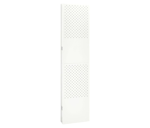 Biombo divisor de 6 paneles acero blanco 240x180 cm