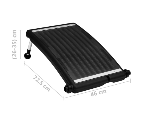 Panel calefactor solar para piscina curvada 72,5x46 cm