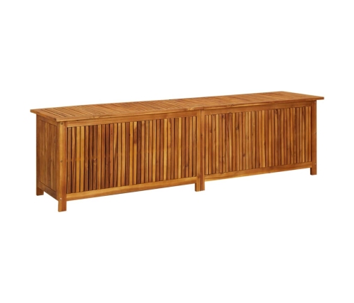 Caja de almacenaje de jardín madera maciza acacia 200x50x58 cm