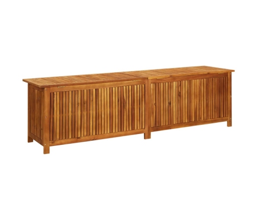 Caja de almacenaje de jardín madera maciza acacia 200x50x58 cm