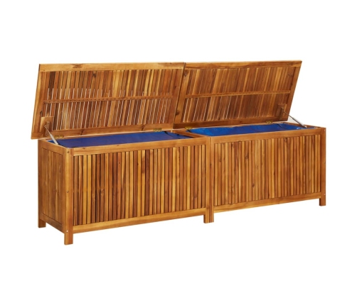 Caja de almacenaje de jardín madera maciza acacia 200x50x58 cm