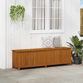 Caja de almacenaje de jardín madera maciza acacia 200x50x58 cm