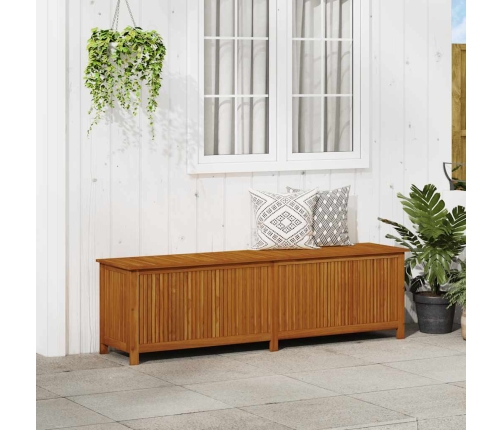 Caja de almacenaje de jardín madera maciza acacia 200x50x58 cm