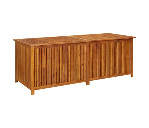 Caja de almacenaje de jardín madera maciza acacia 200x580x75 cm