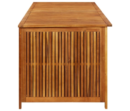 Caja de almacenaje de jardín madera maciza acacia 200x580x75 cm