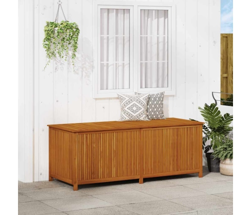 Caja de almacenaje de jardín madera maciza acacia 200x580x75 cm