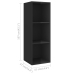 Set de mueble para TV 3 pzas madera contrachapada negro brillo