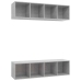 Muebles de salón de pared 2 uds madera ingeniería gris hormigón
