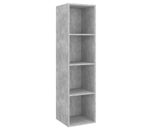 Muebles de salón de pared 2 uds madera ingeniería gris hormigón