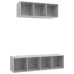 Set de muebles de salón 2 pzas madera ingeniería gris hormigón