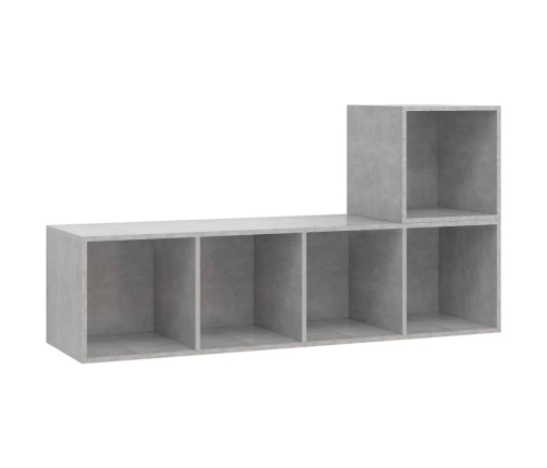 Set de muebles de salón 2 pzas madera ingeniería gris hormigón