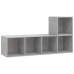 Set de muebles de salón 2 pzas madera ingeniería gris hormigón