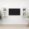 Muebles de pared para TV 2 uds madera contrachapada blanco