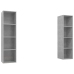 Muebles de salón de pared 2 pzs madera ingeniería gris hormigón