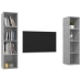 Muebles de salón de pared 2 pzs madera ingeniería gris hormigón
