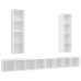 Muebles de salón de pared 4 piezas madera de ingeniería blanco