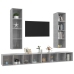 Muebles de salón de pared 4 pzs madera ingeniería gris hormigón