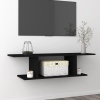 Mueble de TV de pared negro 103x30x26,5 cm