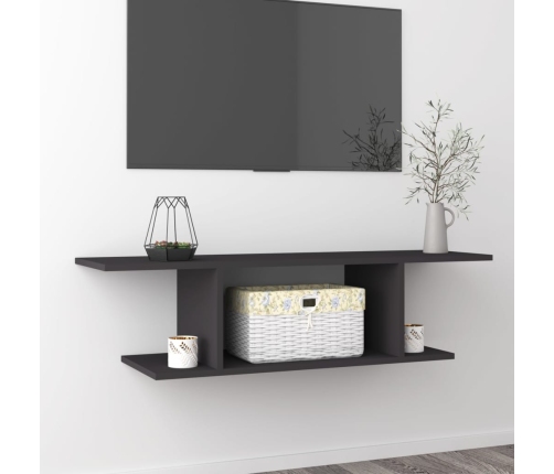 Mueble de TV de pared gris 103x30x26,5 cm