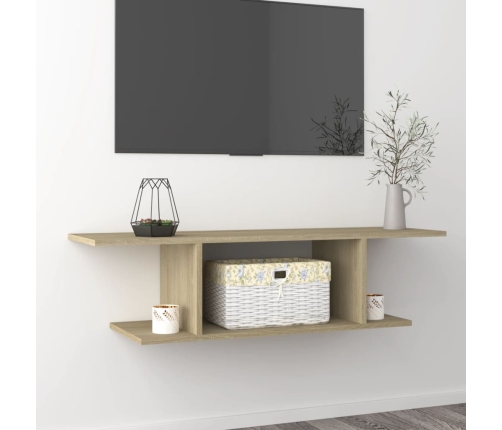 Mueble de TV de pared roble Sonoma 103x30x26,5 cm